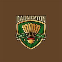 badminton sport emblema logo vettore