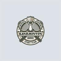 badminton sport emblema logo vettore
