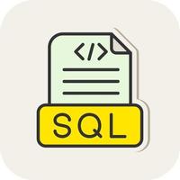 sql file vettore icona design