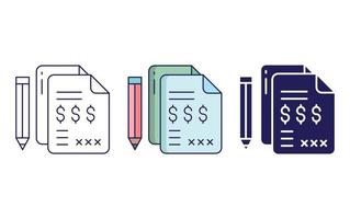 finanza documento vettore illustrazione