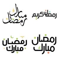 nero Arabo calligrafia vettore illustrazione per Ramadan kareem saluto carte.