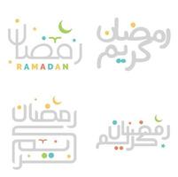 vettore illustrazione di Ramadan kareem saluti nel Arabo calligrafia.
