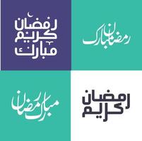moderno e semplice Arabo calligrafia imballare per Ramadan kareem saluti. vettore
