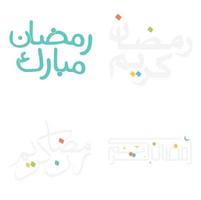 Ramadan kareem vettore design con elegante Arabo calligrafia per saluto carte.