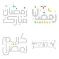 Arabo calligrafia vettore design per Ramadan kareem celebrazione.