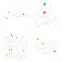 Ramadan kareem vettore design con Arabo calligrafia per musulmano saluti.