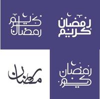 semplice Arabo calligrafia imballare per festeggiare il santo mese di Ramadan nel eleganza. vettore