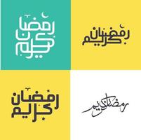 minimalista Arabo calligrafia imballare per musulmano celebrazioni e festeggiamenti. vettore