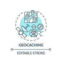 icona del concetto di geocaching vettore