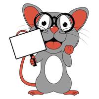 simpatico cartone animato animale topo vettore