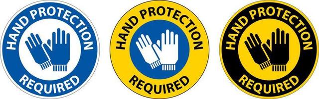 segno di protezione delle mani richiesto su sfondo bianco vettore