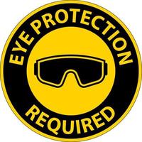 occhio protezione necessario cartello su bianca sfondo vettore