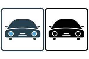 auto icona illustrazione. icona relazionato per trasporto, servizio, riparazione. solido icona stile. semplice vettore design modificabile