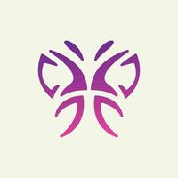 farfalla volante moderno semplice creativo logo vettore