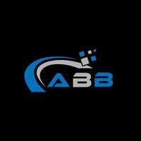 abb lettera logo creativo design. abb unico design. vettore