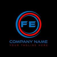 fe lettera logo creativo design. fe unico design. vettore