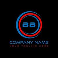 bb lettera logo creativo design. bb unico design. vettore