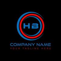 hb lettera logo creativo design. hb unico design. vettore