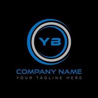 yb lettera logo creativo design. yb unico design. vettore