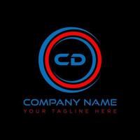 CD lettera logo creativo design. CD unico design. vettore