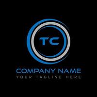 tc lettera logo creativo design. tc unico design. vettore