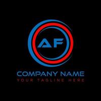 design creativo del logo della lettera af. un design unico. vettore
