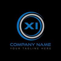 xi lettera logo creativo design. xi unico design. vettore