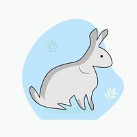 Cute isolated Rabbit Vector