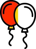nuovo anno palloncini vettore icona design
