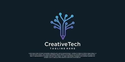 creativo Tech logo design con unico concetto premio vettore parte 2