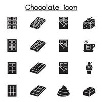 cioccolato set di icone illustrazione vettoriale graphic design