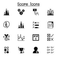 Punteggio set di icone illustrazione vettoriale graphic design