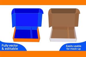 mailer scatola o ondulato spedizione rotolo fine scatola con separatore Dieline modello
