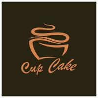 Cupcake logo design vettore illustrazione modello. Cupcake forno icona.torta negozio, pasticcere negozio ,vettore