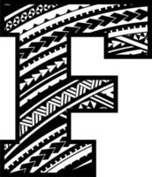 maori mandala inglese alfabeto lettere vettore