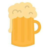 vettore Immagine di un' bicchiere di birra con schiuma. isolato illustrazione di un' bicchiere di birra. birra per st. Patrick giorno.