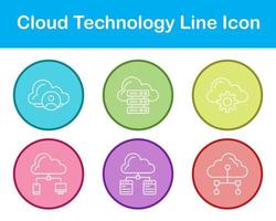 nube tecnologia vettore icona impostato