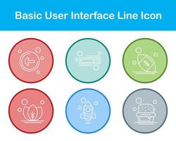 di base utente interfaccia vettore icona impostato