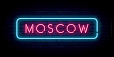 insegna al neon di Mosca.