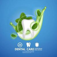 dentale cura con menta piperita foglia vettore