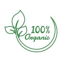 foglia logo etichetta organica eco icona vettore sfondo isolato.