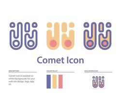 icona della cometa in isolati su sfondo bianco. per il design del tuo sito web, logo, app, ui. illustrazione grafica vettoriale e tratto modificabile. eps 10.