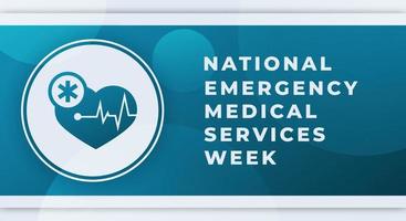contento nazionale emergenza medico Servizi settimana celebrazione vettore design illustrazione per sfondo, manifesto, striscione, pubblicità, saluto carta