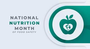 contento nazionale nutrizione mese celebrazione vettore design illustrazione per sfondo, manifesto, striscione, pubblicità, saluto carta
