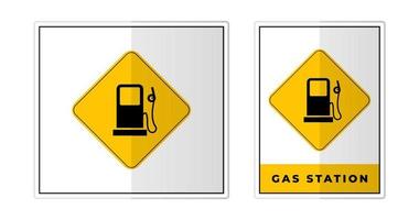 gas stazione cartello etichetta simbolo icona vettore illustrazione