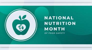 contento nazionale nutrizione mese celebrazione vettore design illustrazione per sfondo, manifesto, striscione, pubblicità, saluto carta