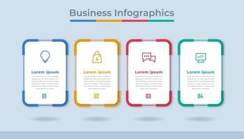 sequenza temporale infografica attività commerciale dati visualizzazione processi grafico. astratto diagramma grafico con passi, opzioni vettore