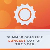 estate solstizio. il più lungo giorno di il anno celebrazione vettore design illustrazione per sfondo, manifesto, striscione, pubblicità, saluto carta