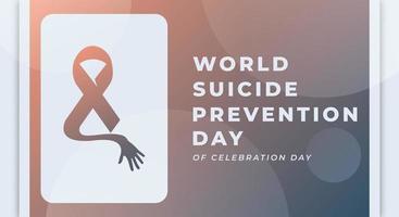 contento mondo suicidio prevenzione giorno celebrazione vettore design illustrazione per sfondo, manifesto, striscione, pubblicità, saluto carta