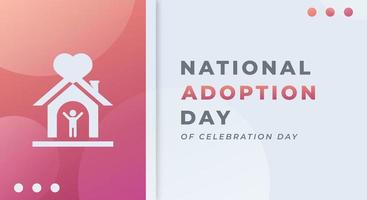 contento nazionale adozione giorno celebrazione vettore design illustrazione per sfondo, manifesto, striscione, pubblicità, saluto carta